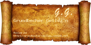 Grundbecher Gellén névjegykártya